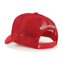 ililily PREMIUM Go With The Flow Embroidery Baseball Cap Vintage Trucker Hat