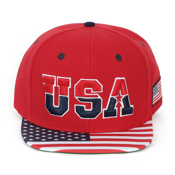 ililily United States Of America USA Flag Embroidery Trucker Hat Baseball Cap