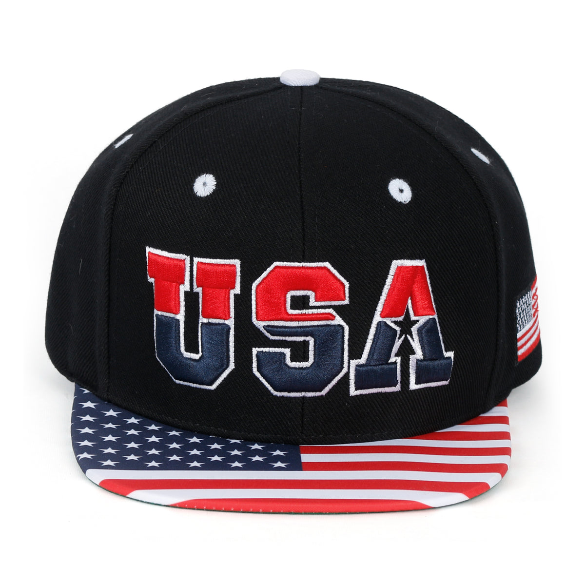 ililily United States Of America USA Flag Embroidery Trucker Hat Baseball Cap