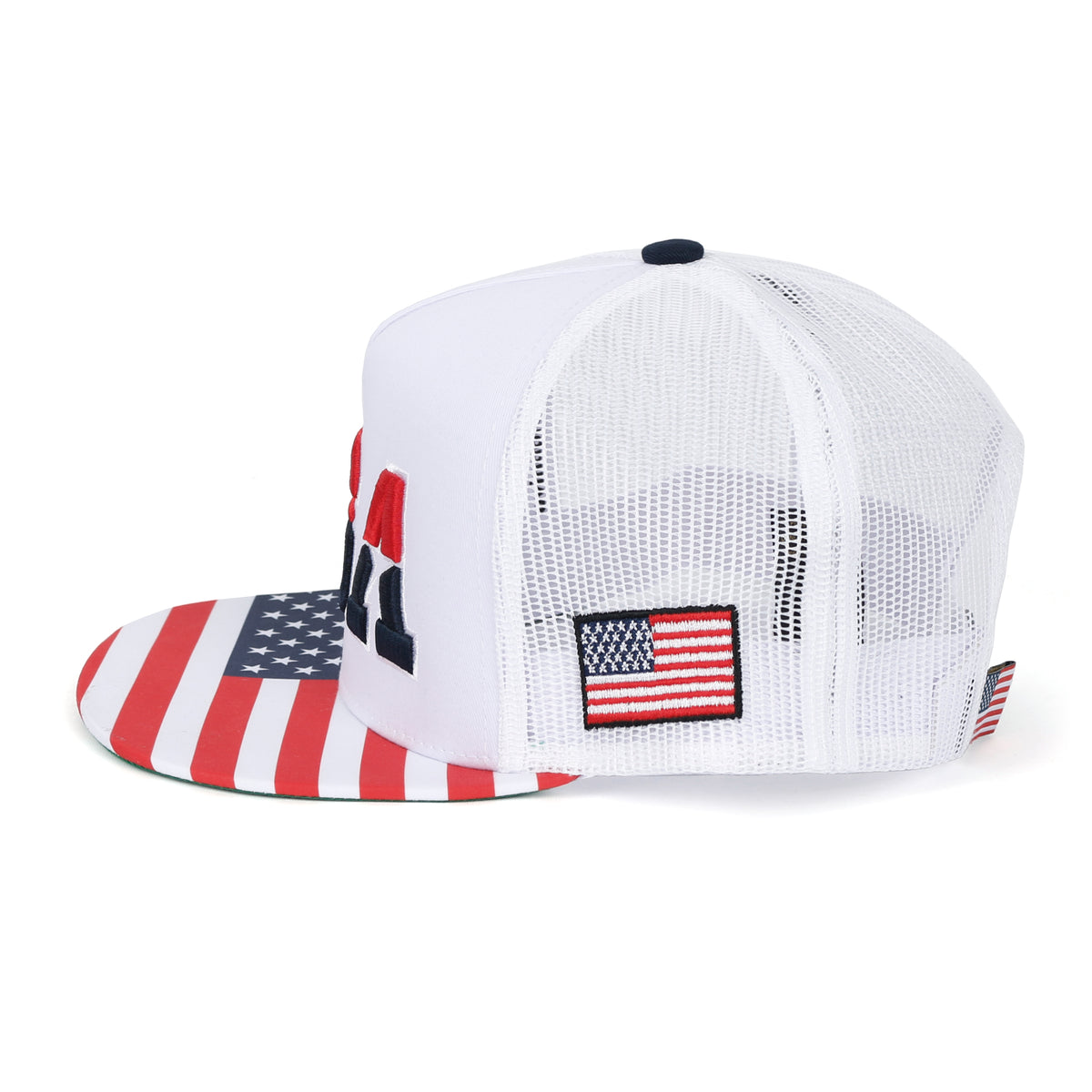 ililily United States Of America USA Flag Embroidery Trucker Hat Baseball Cap