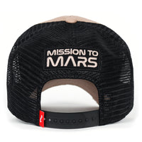 ililily PREMIUM NASA Mars Mission Embroidered Distressed Trucker Cap