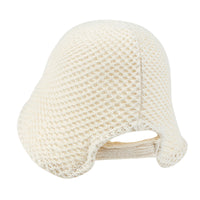 ililily Crochet Asymmetrical Brim Wool Blended Bucket Hook And Loop Winter Hat
