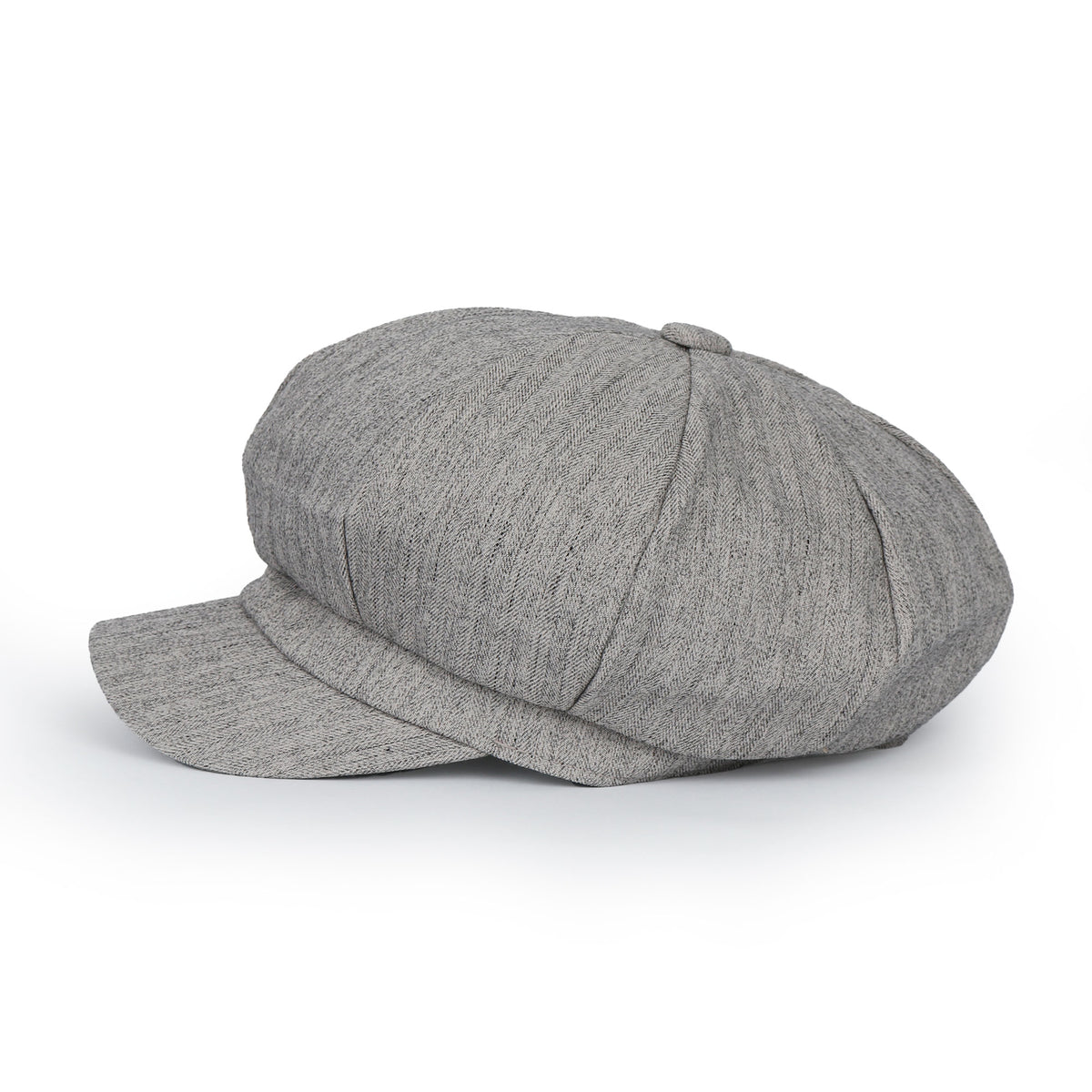 ililily Washed Cotton Newsboy Cabbie Cap Herringbone Duck Bill Flat Hunting Hat