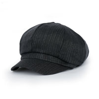 ililily Washed Cotton Newsboy Cabbie Cap Herringbone Duck Bill Flat Hunting Hat