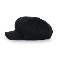 ililily Washed Cotton Newsboy Cabbie Cap Herringbone Duck Bill Flat Hunting Hat