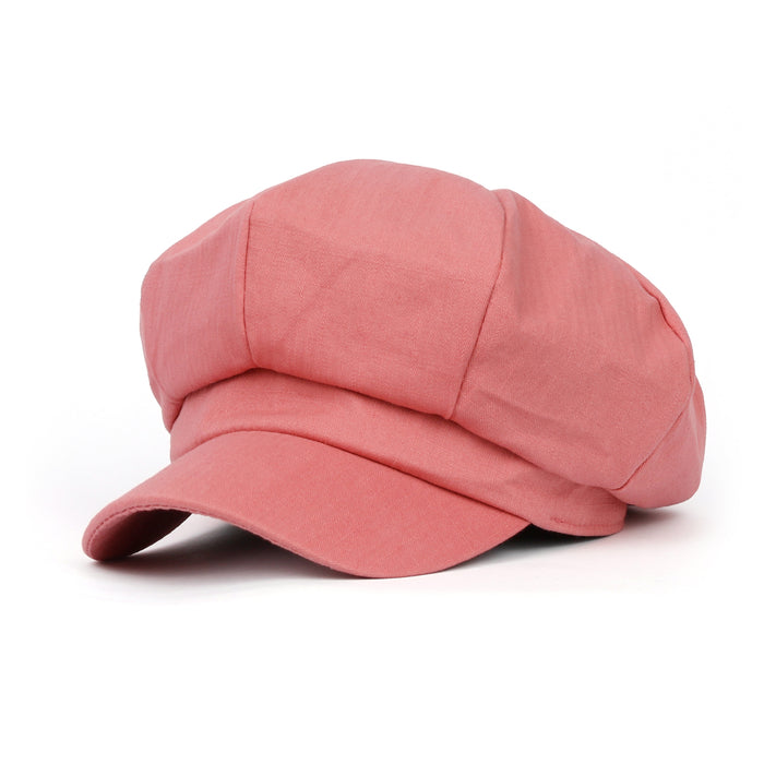 ililily Cotton Newsboy Cabbie Cap Baker Boy Ivy Duck Bill Flat Hunting Hat
