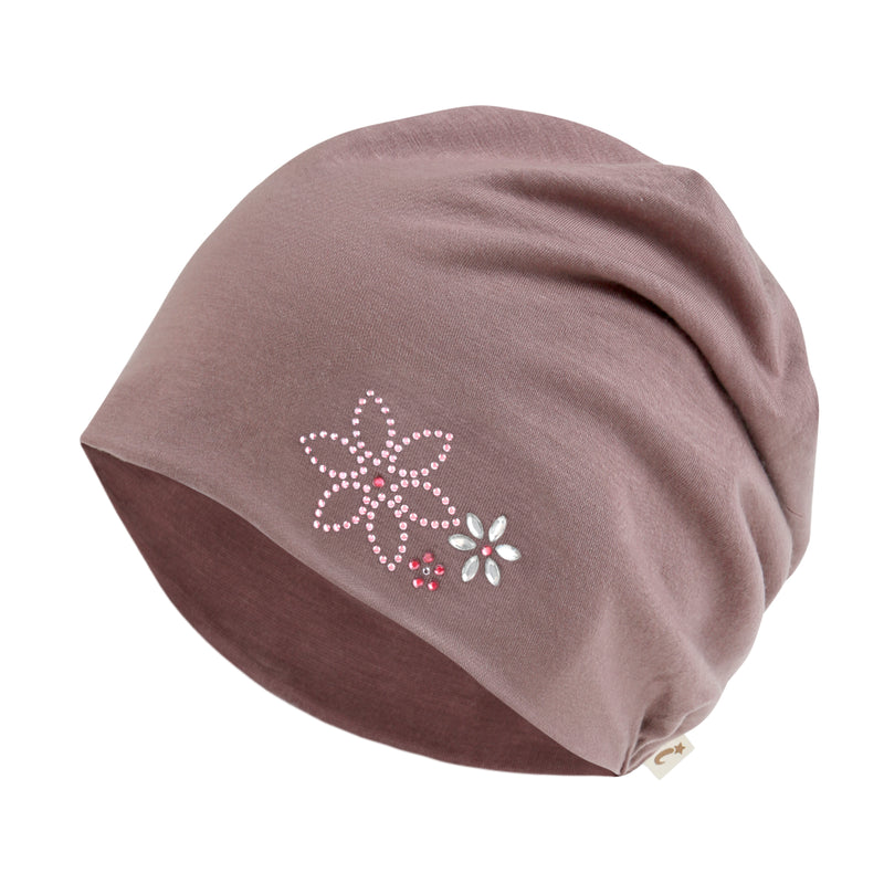 ililily TENCEL™Lyocell Rhinestone Chemo Beanie Ultra Soft Head Cover Sleep Hat